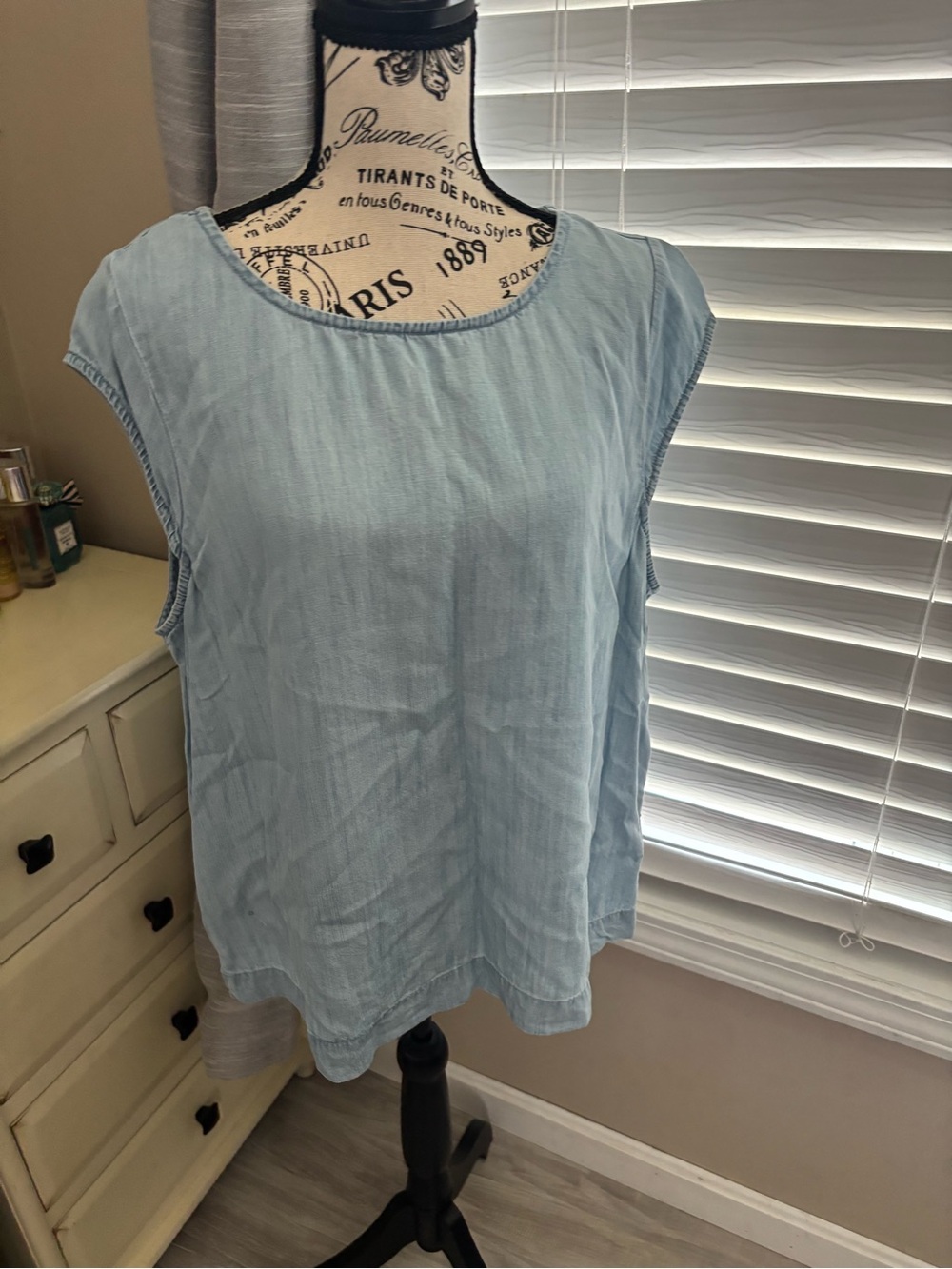 Banana Republic Chambray Scoop Neck Top